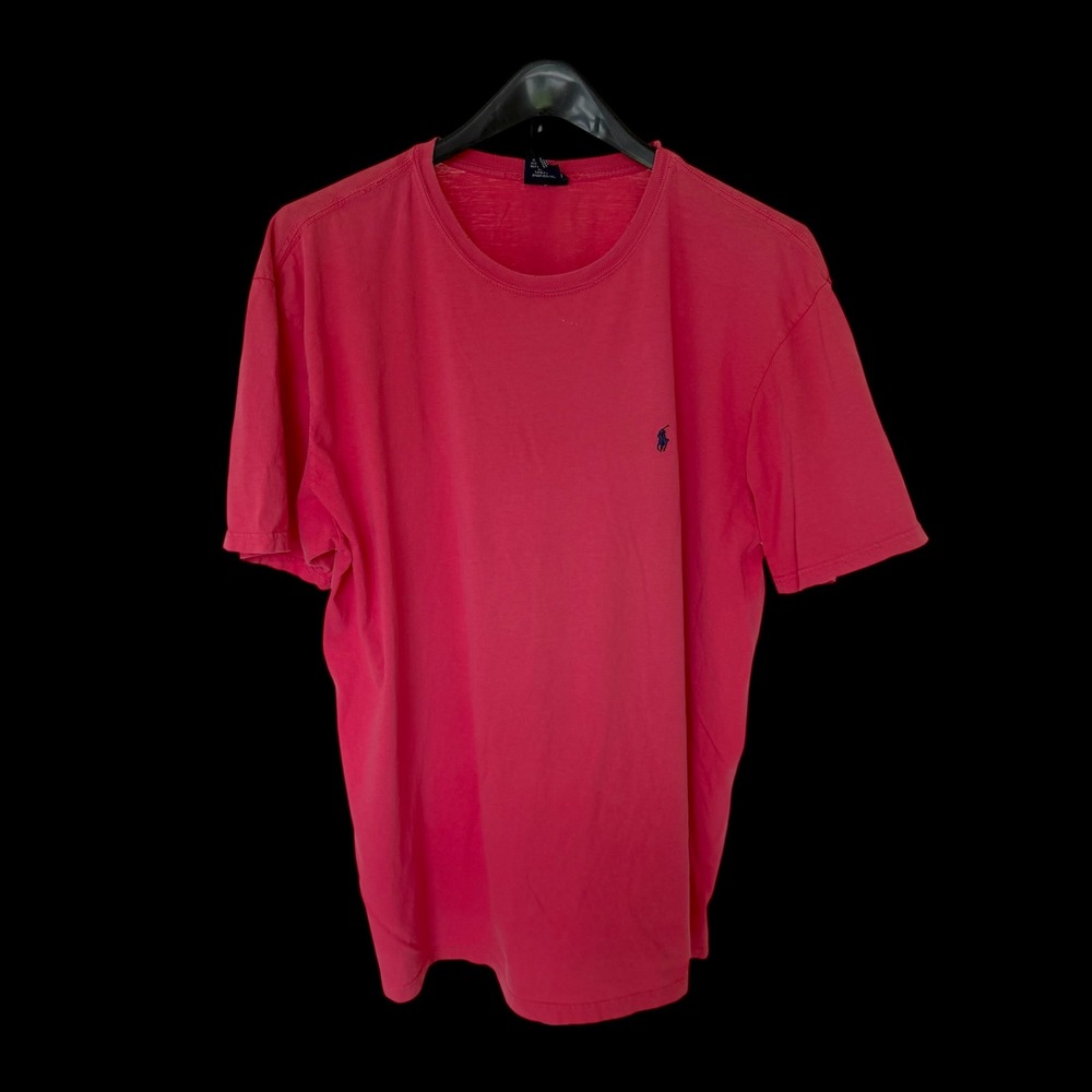 90's Polo Ralph Lauren XL Pink Short Sleeve Cotton Pony Logo T-Shirt Crewneck